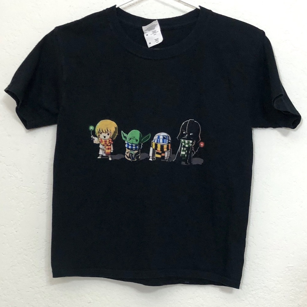 Baby Yoda Star Wars and Harry Potter theme top